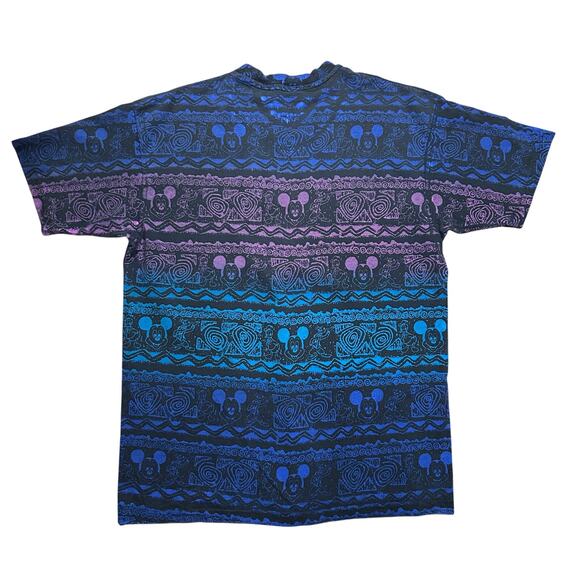 Vintage 90s Mickey Mouse All Over Print Single Stitch T-Shirt AOP USA - Picture 4 of 4